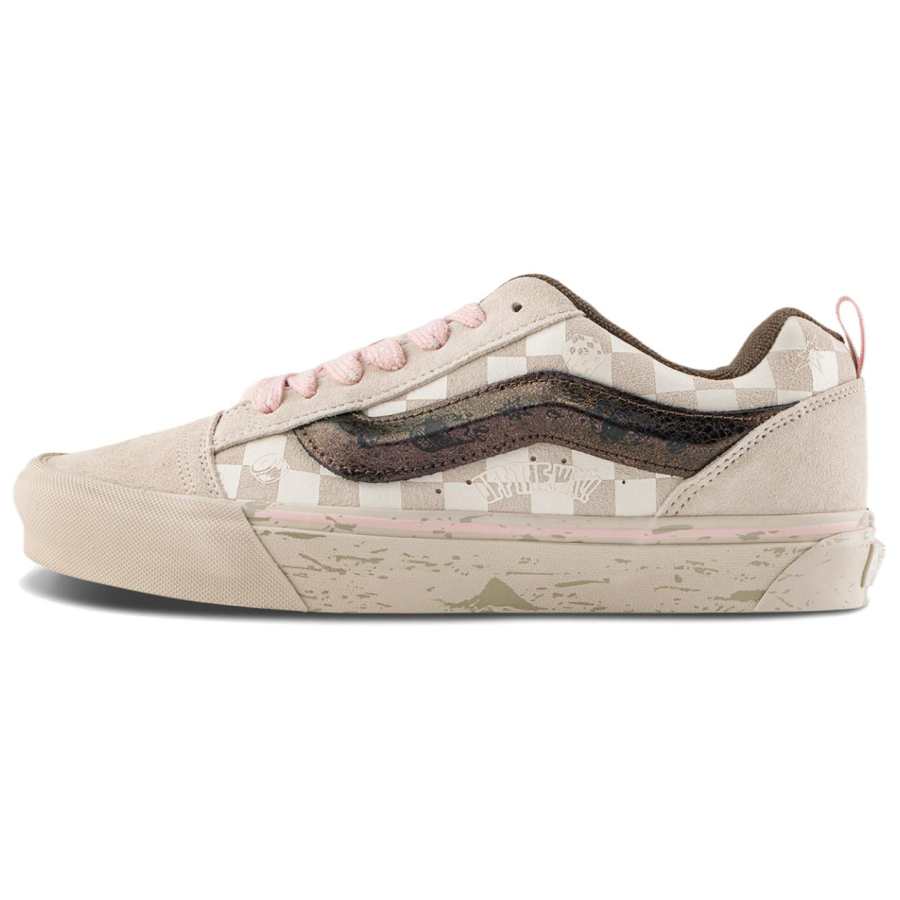 Vans Vans x POP MART Knu Skool Skateboard Shoes Unisex Light Beige