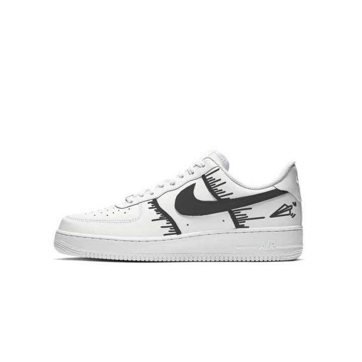 Nike Nike Air Force 1 'Triple White Grilles Low top Skateboard Shoes Women's Black White