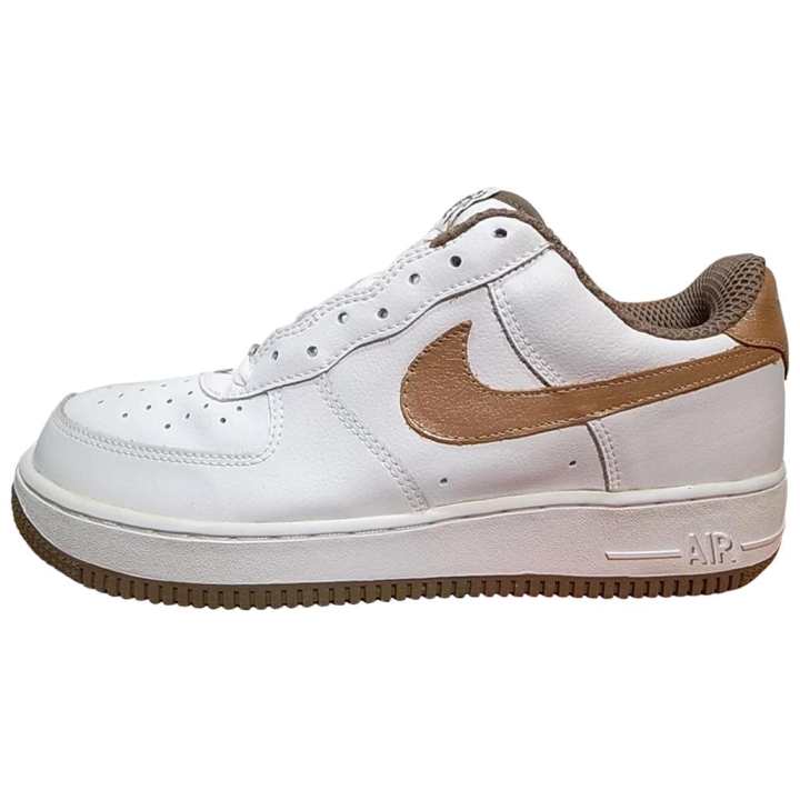 Nike Nike Air Force 1 Slip Resistant Abrasion Resistant Low top Skateboard Shoes Men's White