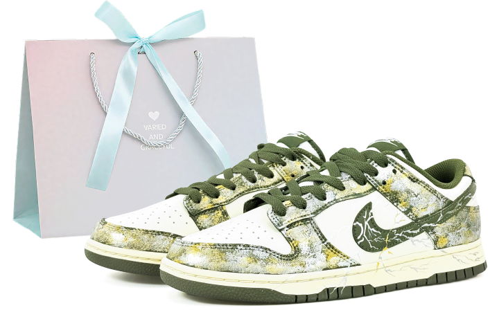 Nike Nike Dunk Wear resistant And Lightweight Low top Skateboard Shoes Unisex Green