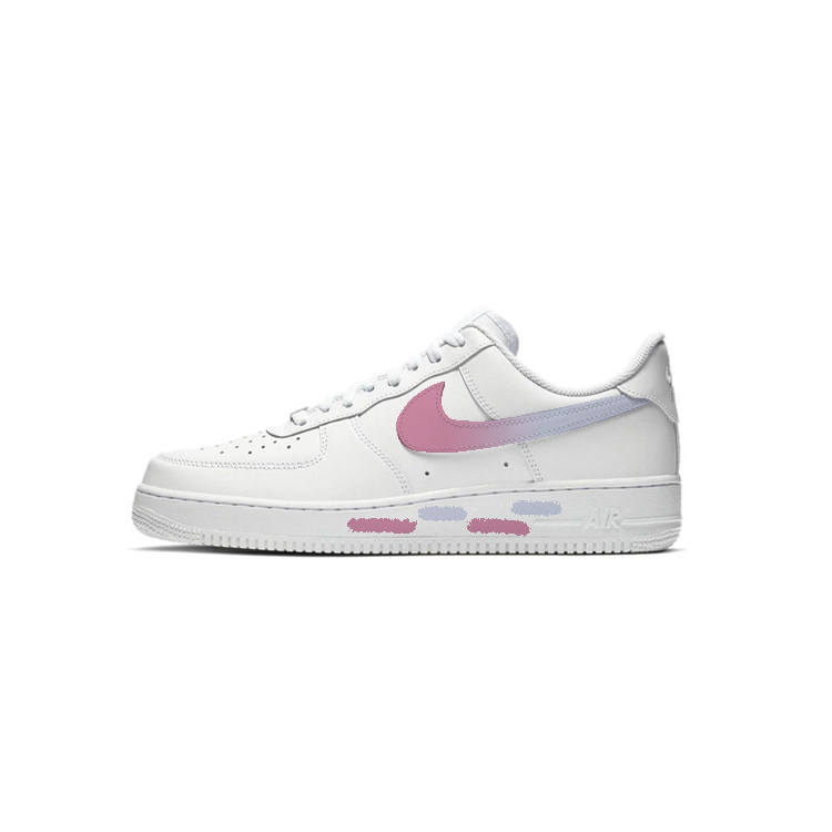 Nike Nike Air Force 1 07 Wilderness Cow Leather Abrasion Resistant Low top Skateboard Shoes Unisex White Pink Blue