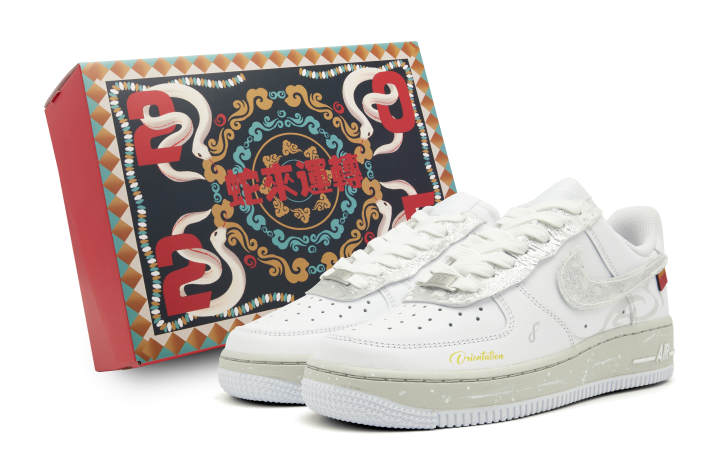 Nike Nike Air Force 1 Slip Resistant Abrasion Resistant Low top Skateboard Shoes Women's White