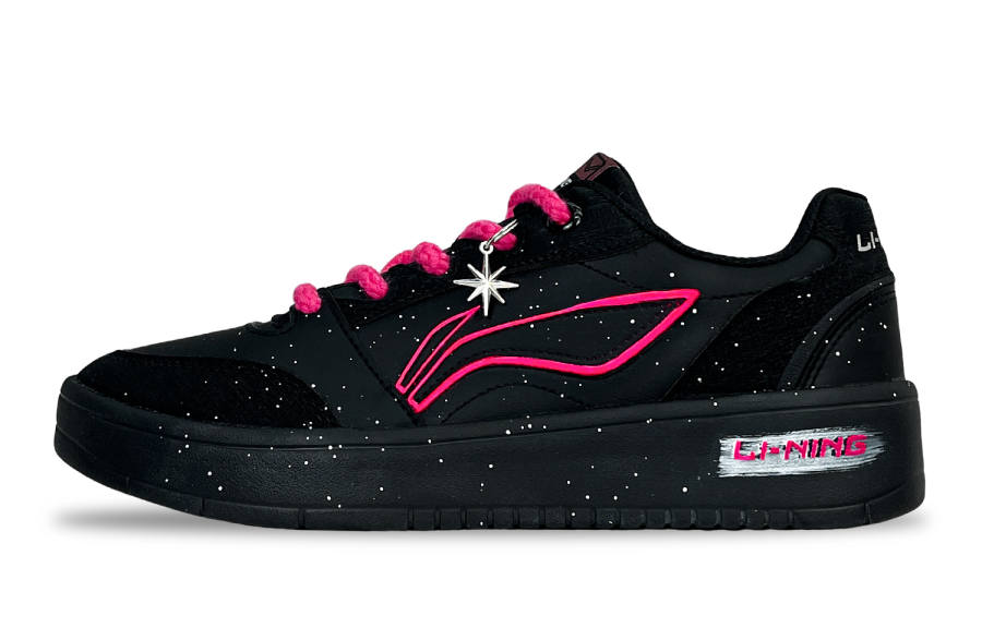 Li-Ning Li Ning Sycee V3 Slip Resistant Abrasion Resistant Low top Skateboard Shoes Men's Black Rose Red