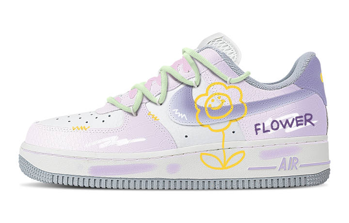 Nike Nike Air Force 1 Low top Skateboard Shoes Women's White Purple