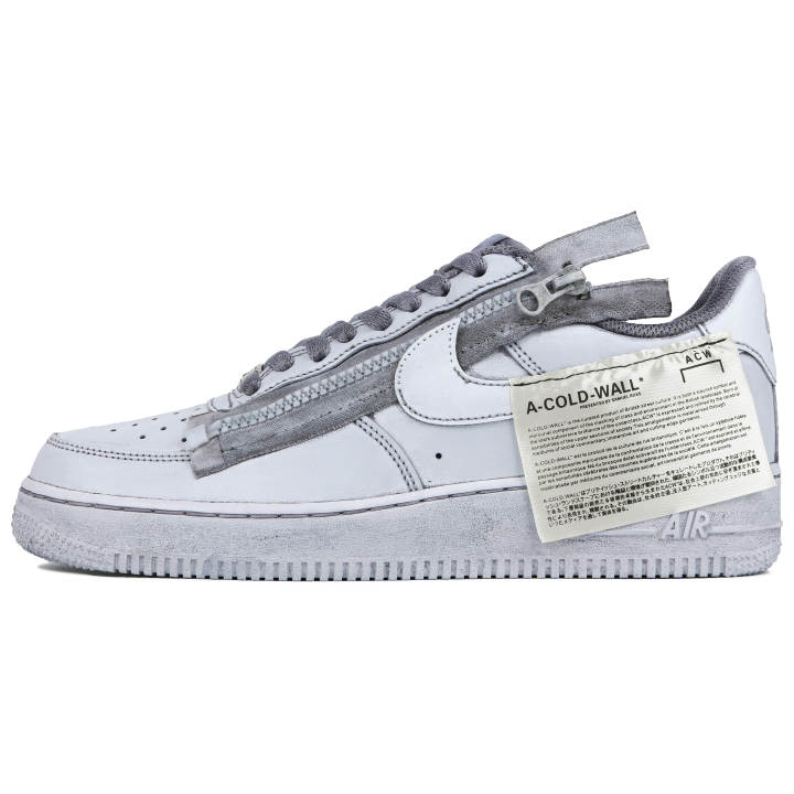 Nike Nike Air Force 1 07 Cold Wall Lightweight Breathable Lightweight And Breathable Low top Skateboard Shoes Men's Gray