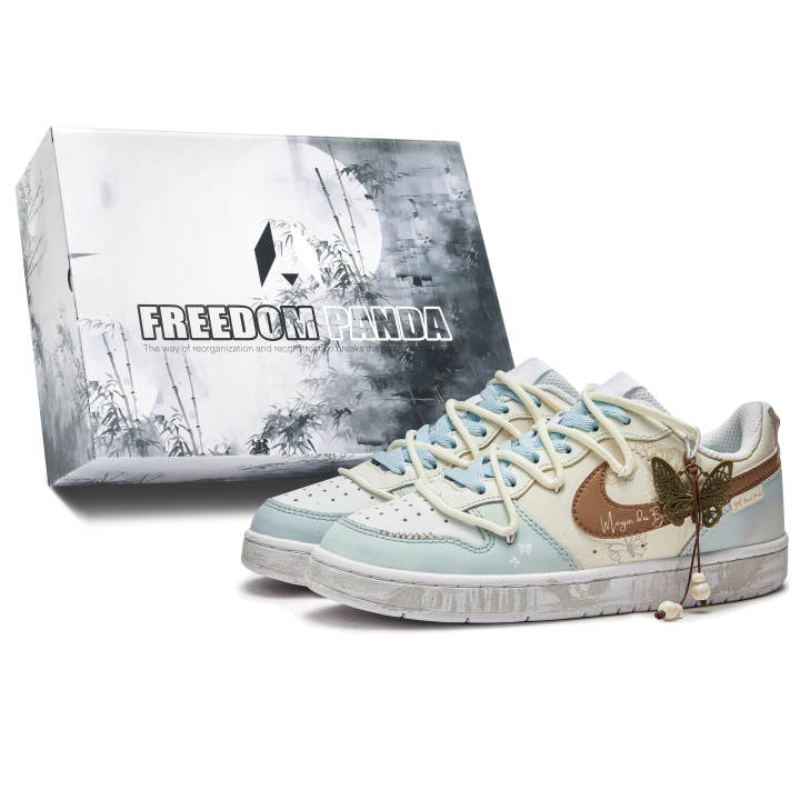 Nike Nike Court Borough Freedom Panda, Box, Dream Butterfly Slip Resistant Abrasion Resistant Low top Skateboard Shoes GS