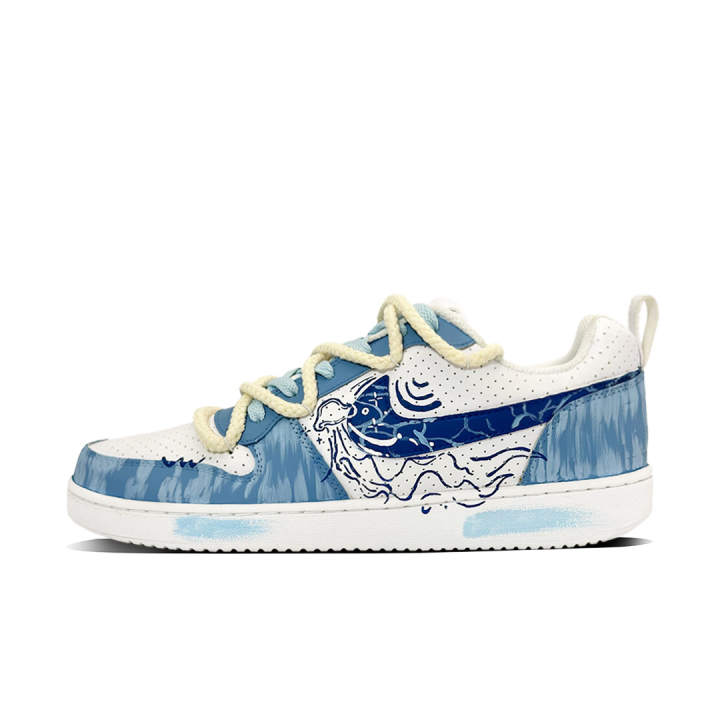 Nike Nike Court Borough Coverage Slip Resistant Abrasion Resistant Balance Low top Skateboard Shoes Men's Sky Blue
