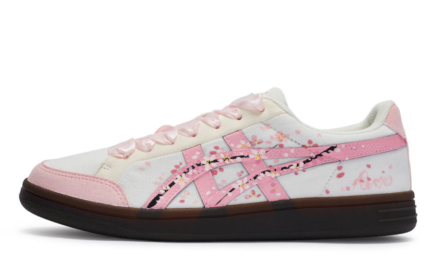 Onitsuka Tiger Advanti 811 Manufacturing, Sakurajima Girlish Sweet Style Low top Skateboard Shoes Unisex White Pink