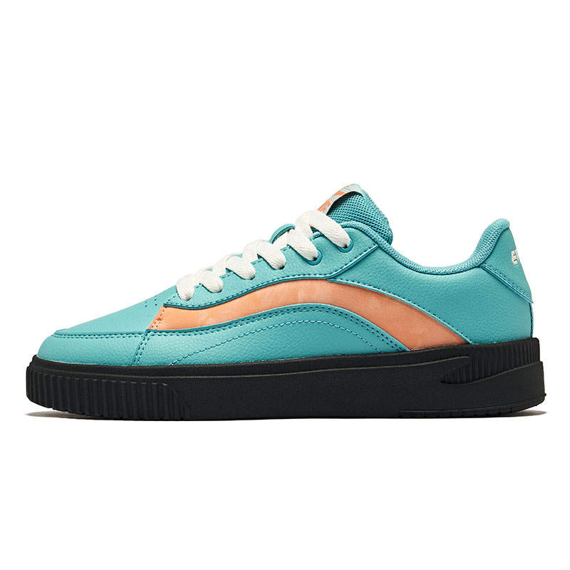 Erke Classic And Versatile Slip Resistant Abrasion Resistant Low top Skateboard Shoes Women's Tianhe Verdant Orange