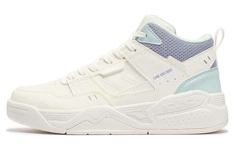 361° Cushioning, Wear Resistant Mid top Skateboard Shoes Women's White Purple