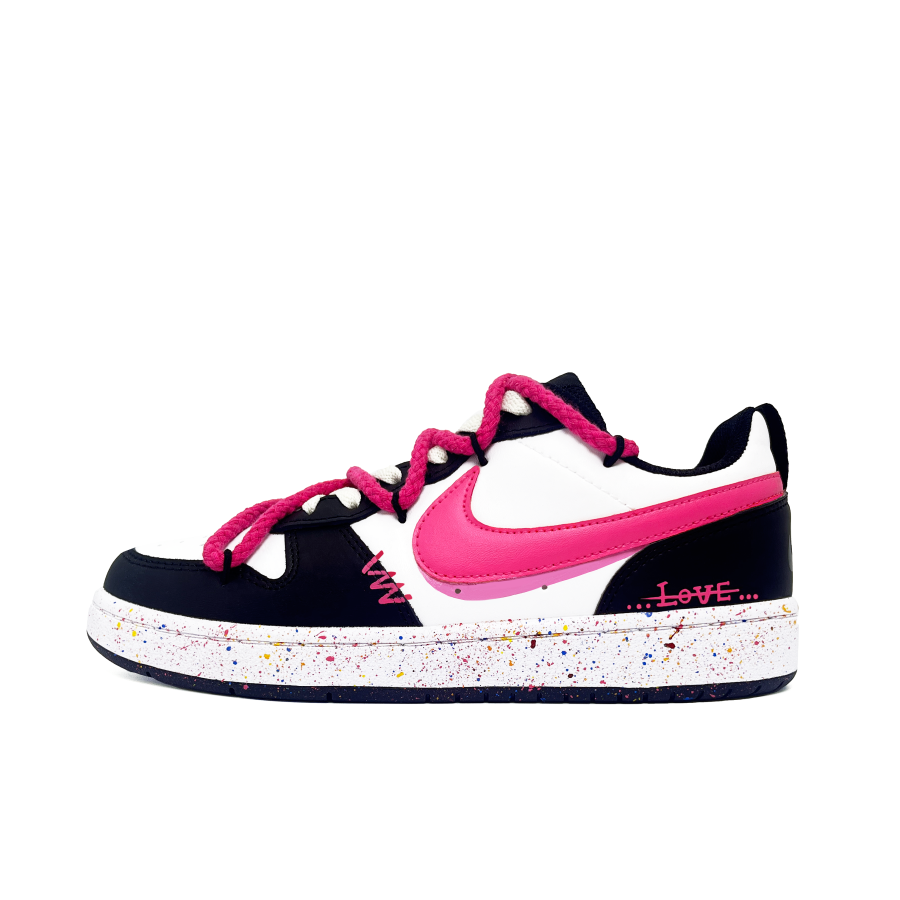 Nike Nike Court Borough Abrasion Resistant Abrasion Resistant Low top Skateboard Shoes Women's Black Pink