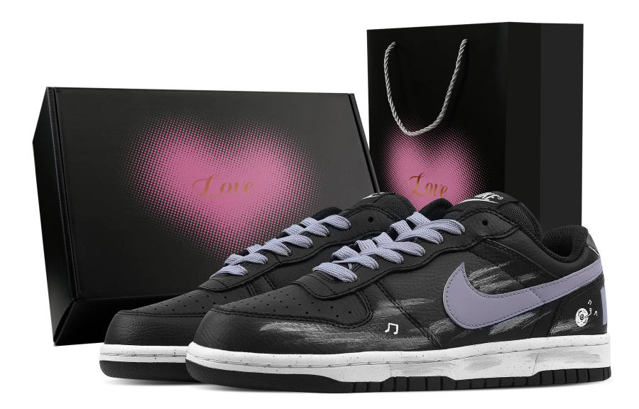 Nike Nike Big Rhythm Black Abrasion Resistant Breathable Low top Skateboard Shoes Men's Black
