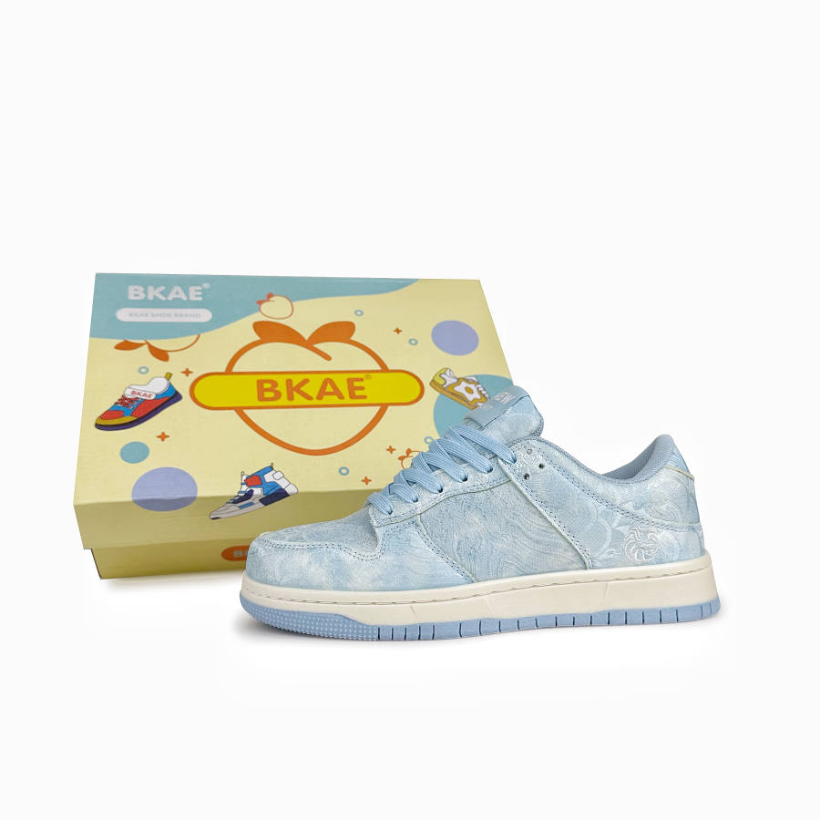 BKAE Slip Resistant, Abrasion Resistant, Lightweight Low top Skateboard Shoes Unisex Blue