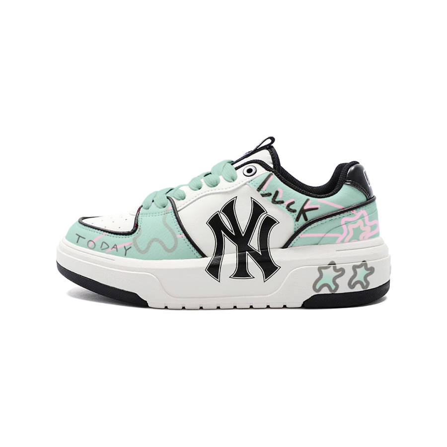 MLB MLB Chunky Liner Pu Coverage Height Increasing Low top Skateboard Shoes Unisex Cyan