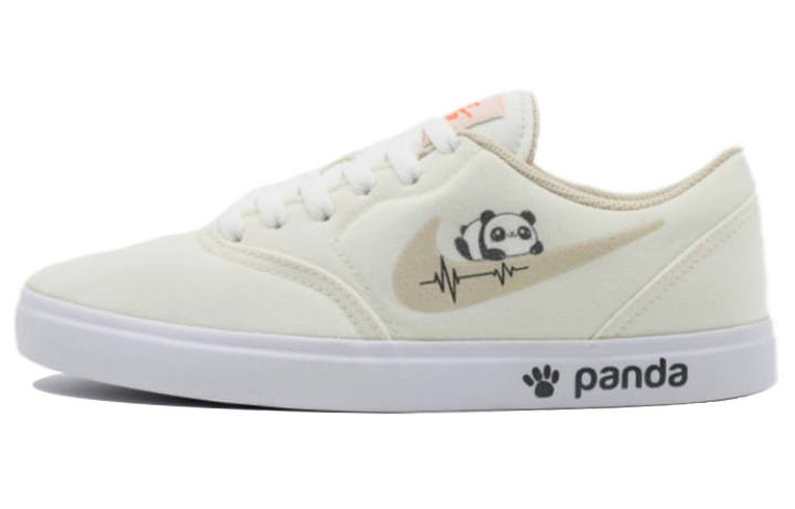 Nike Nike SB Check Cnvs Slip Resistant Abrasion Resistant Low top Skateboard Shoes GS Beige