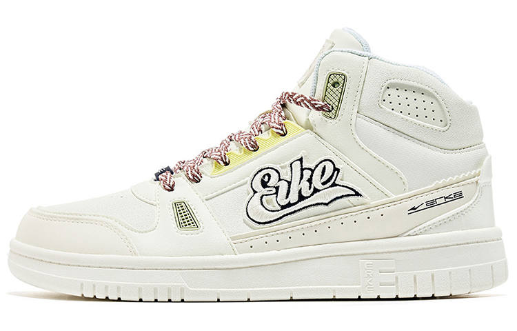 Erke High top Skateboard Shoes Women's White Green