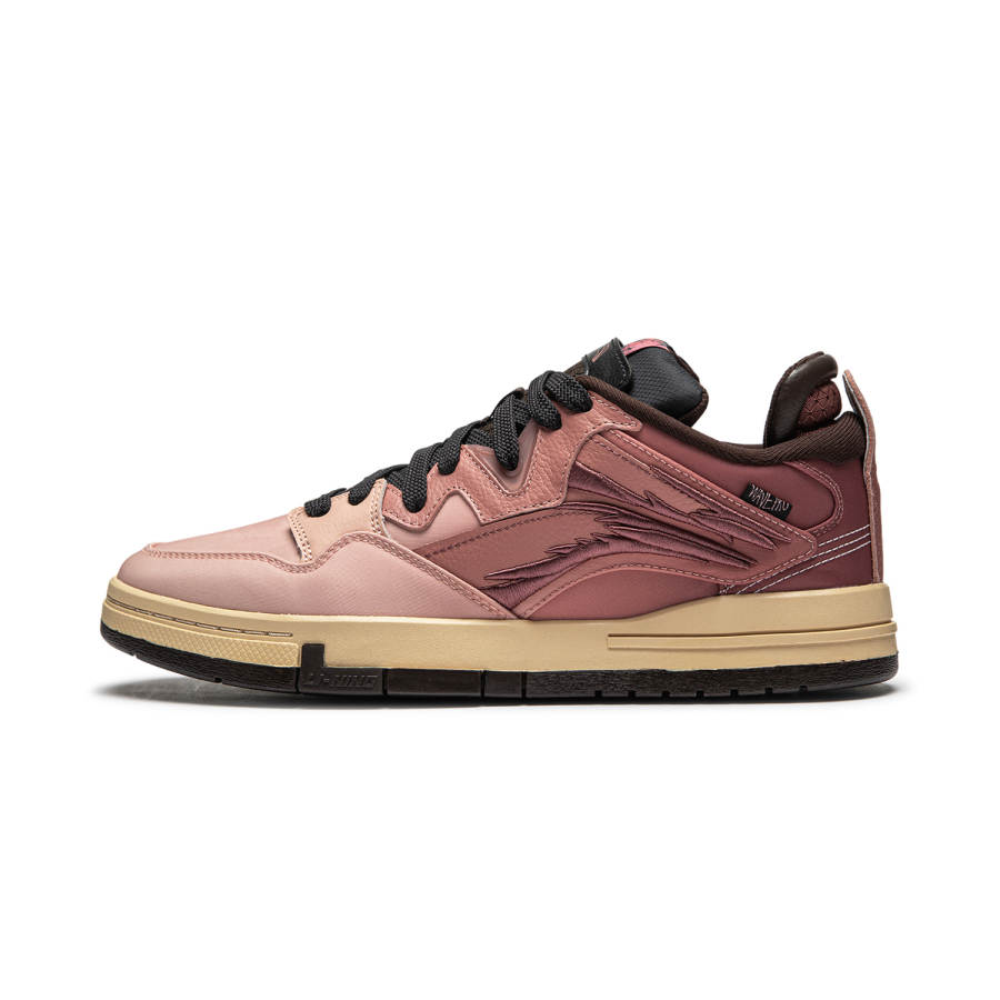 Li-Ning Li Ning Wave PRO Slip Resistant Abrasion Resistant Low top Skateboard Shoes Men's New Mist Rose Pink
