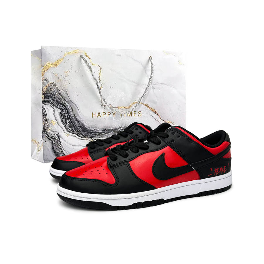 Nike Nike Dunk Voice Of Sincerity Shopping Bag Abrasion Resistant Low top Skateboard Shoes Men's Black Red