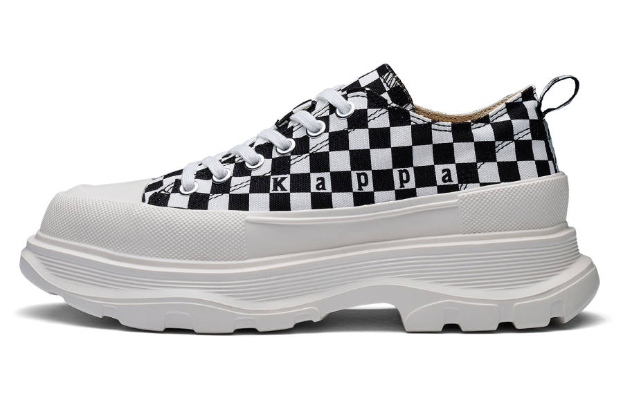 Kappa Back to Back Slip Resistant Abrasion Resistant Low top Skateboard Shoes Women's White Black