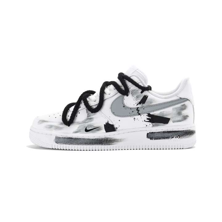 Nike Nike Air Force 1 Low top Skateboard Shoes Unisex White Gray