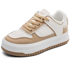 DD&OO Low top Skateboard Shoes Women's Beige Brown