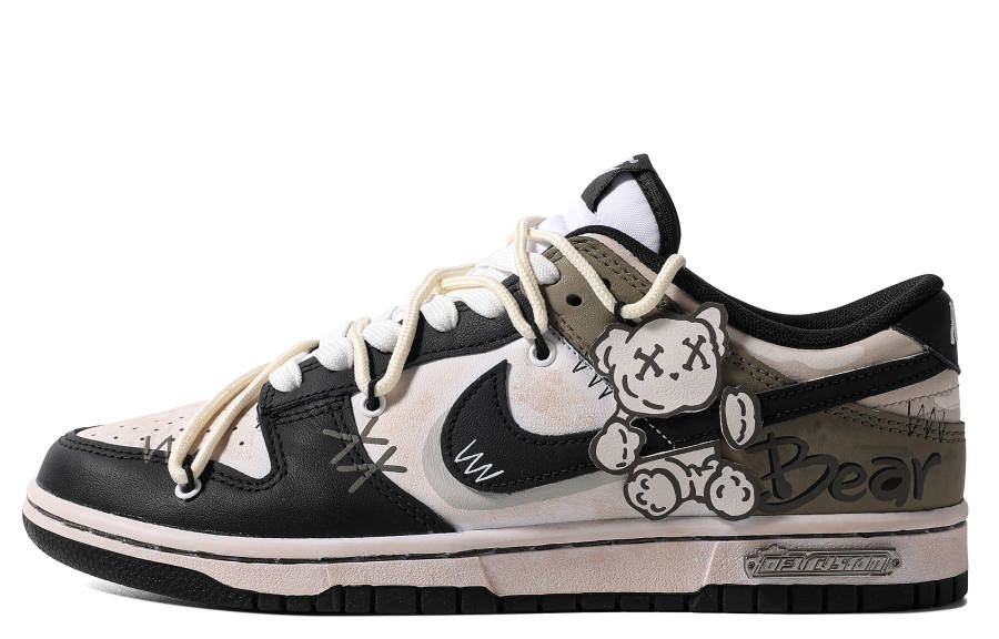 Nike Nike Dunk Quick Dry Abrasion Resistant Balance Low top Skateboard Shoes GS Black Brown