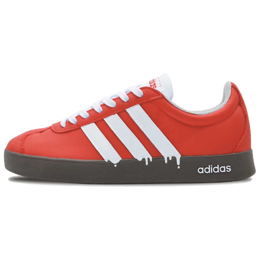 Adidas Adidas VL COURT 2.0 Begonia Cong Abrasion Resistant Low top Skateboard Shoes Women's Red