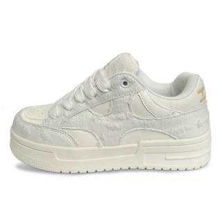ITGI Vintage Puffy Shoes Low top Skateboard Shoes Unisex Ecru