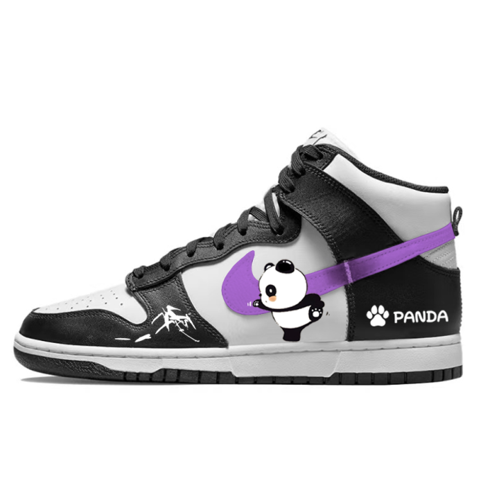 Nike Nike Dunk Slip Resistant Abrasion Resistant Slip Resistant Abrasion Resistant High top Skateboard Shoes Unisex Purple