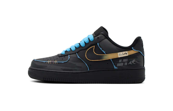 Nike Nike Air Force 1 Low top Skateboard Shoes Men's Black