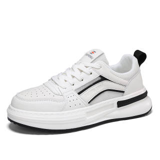 SAIFEINU Slip Resistant Cushioning Height Increasing Low top Skateboard Shoes Men's Khaki