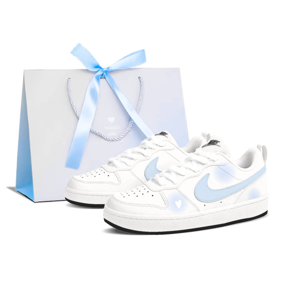 Nike Nike Court Borough Heart Belongs Low top Skateboard Shoes Women's Blue White