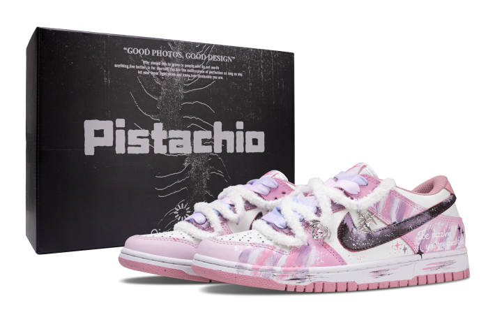 Nike Nike Dunk Starry Cushioning Low top Skateboard Shoes Women's Pink