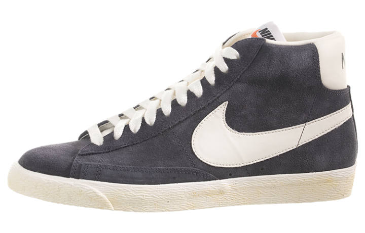 Nike Nike Blazer Casual Wear resistant And Lightweight Mid top Skateboard Shoes Men's Black White