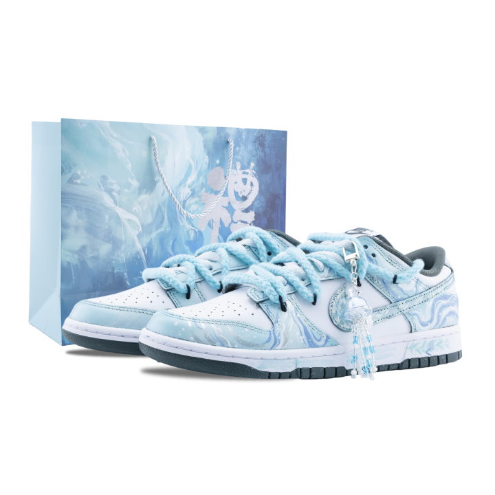 Nike Nike Dunk Summer Blue Bell Slip Resistant Abrasion Resistant Low top Skateboard Shoes Unisex Blue Green
