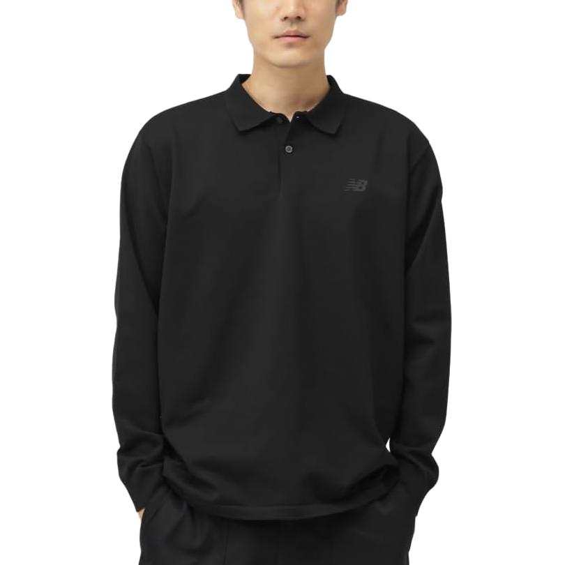 New Balance New Balance Polo Shirts Men's Black Polo Collar Moderate