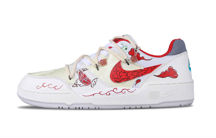 Nike Nike Full Force Low top Skateboard Shoes Men's White Red