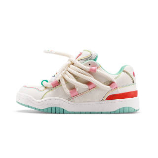 Cat&Sofa Dreadlocks Series Skateboard Shoes Unisex White Red