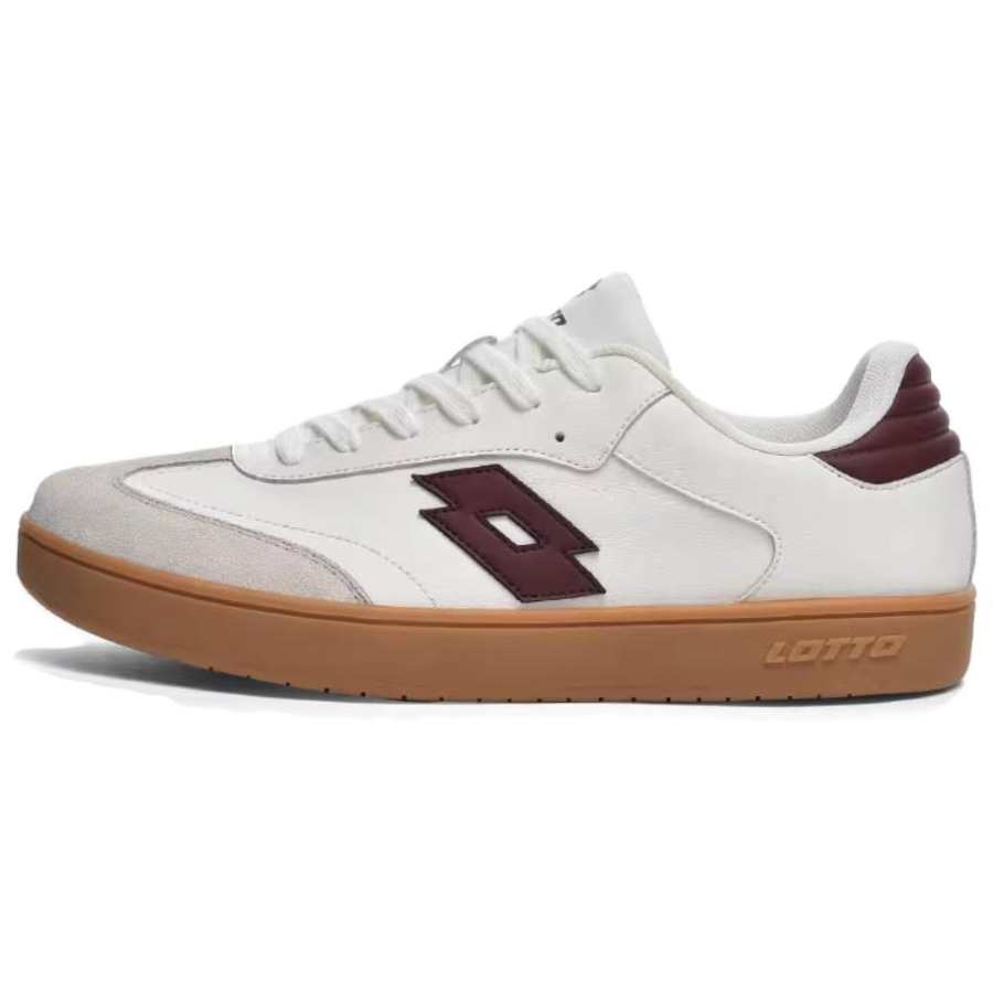 LOTTO Slip Resistant Abrasion Resistant Low top Skateboard Shoes Women's White Red
