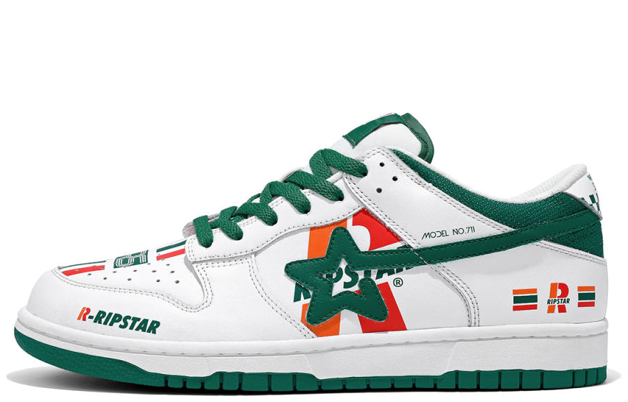 RIPSTAR SKBD SC Low top Skateboard Shoes Unisex White Green