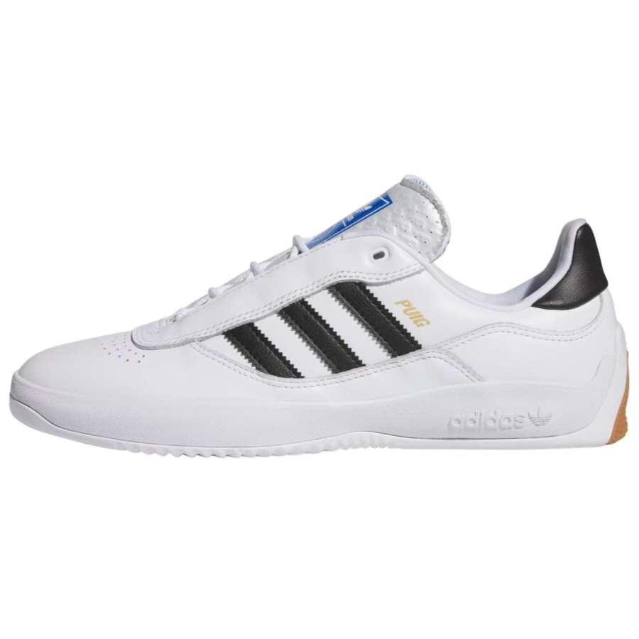Adidas Originals Puig Abrasion Resistant Abrasion Resistant Low top Skateboard Shoes Men's White Black