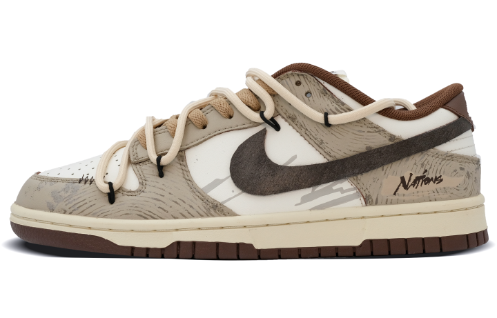 Nike Nike Dunk Abrasion Resistant Slip Resistant Abrasion Resistant Slip Resistant Low top Skateboard Shoes Women's Brown