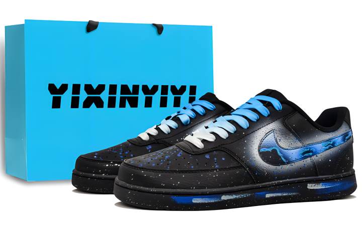 Nike Nike Court Vision Slip Resistant Slip Resistant Low top Skateboard Shoes Unisex Planet Blue