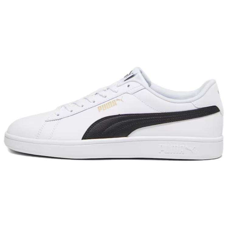 PUMA Smash 3.0 L Comfortable Abrasion Resistant Low top Skateboard Shoes Unisex White Black