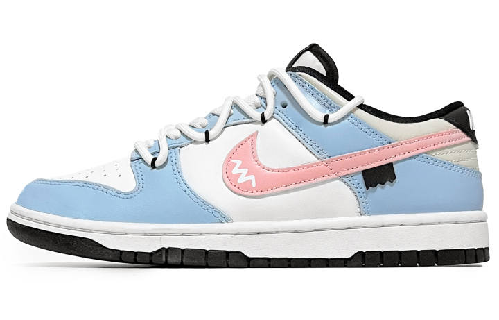Nike Nike Dunk Peach Soda Abrasion Resistant Low top Skateboard Shoes Men's Blue Pink