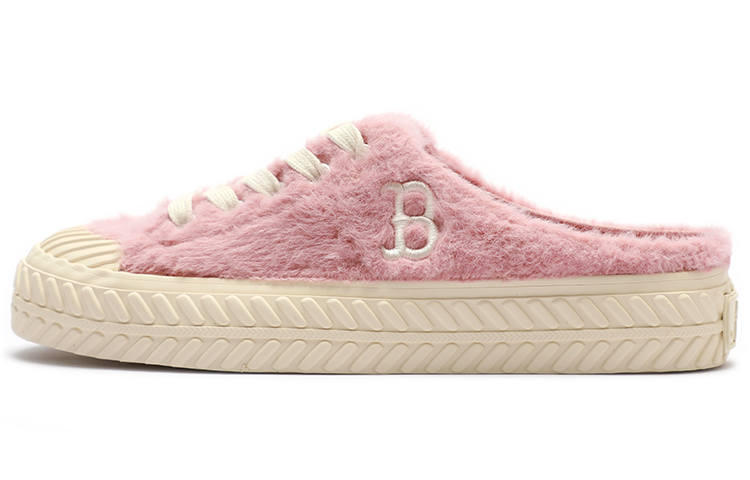 MLB Playball Mule Mohair Cushioning Lightweight Cushioning Lightweight Low top Skateboard Shoes Unisex Pink White