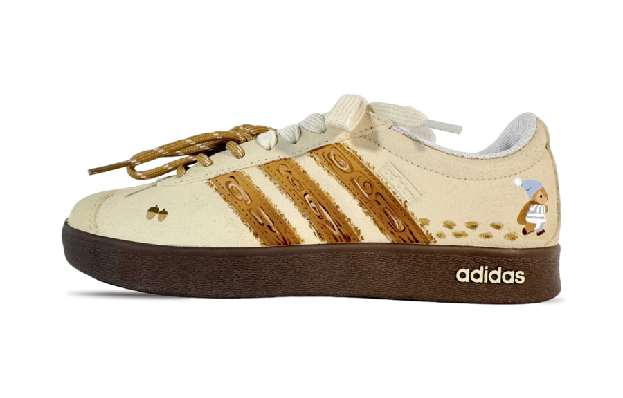 Adidas Adidas VL COURT 2.0 Jiaye, Chestnut Forest Adventure Low top Skateboard Shoes Unisex Beige Brown