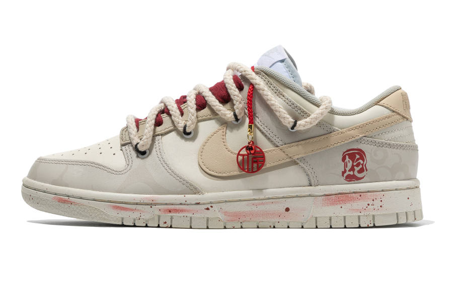 Nike Nike Dunk Auspicious Serpent, Golden Snake Luck Slip Resistant Abrasion Resistant Low top Skateboard Shoes Unisex
