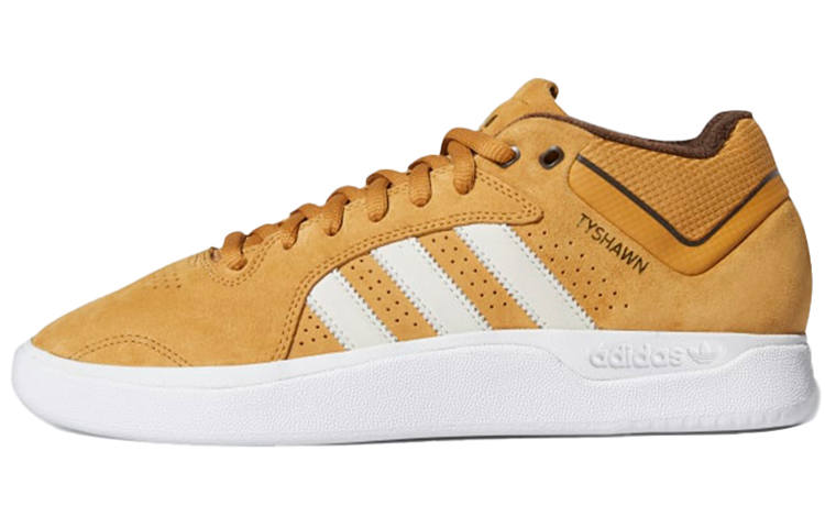 Adidas Originals Tyshawn Split Suede Slip Resistant Slip Resistant Low top Skateboard Shoes Unisex Yellow White