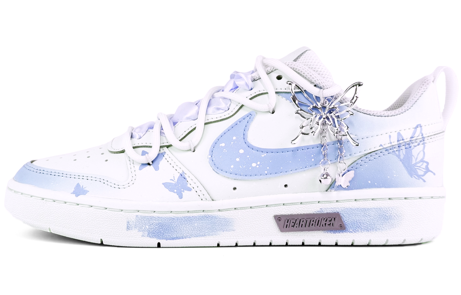 Nike Nike Court Borough Suixin, La Mer Slip Resistant Abrasion Resistant Low top Skateboard Shoes GS Light Blue